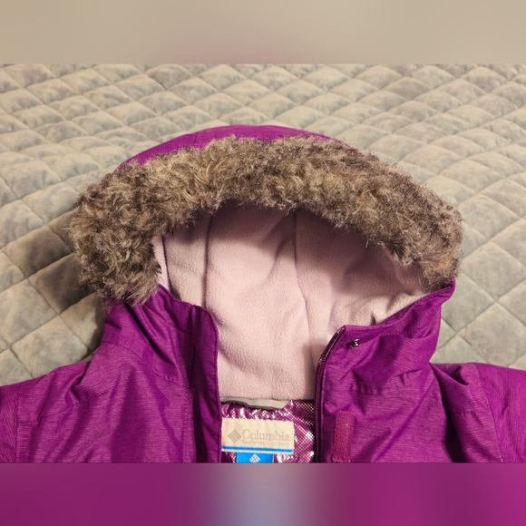 Girl's Columbia Nordic Strider Purple Winter Jacket size 7/8 - Picture 5 of 11